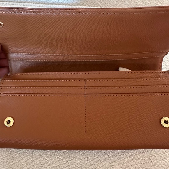 NWT Tory Burch Luggage Color Robinson Envelope Continental Wallet - Picture 4 of 9